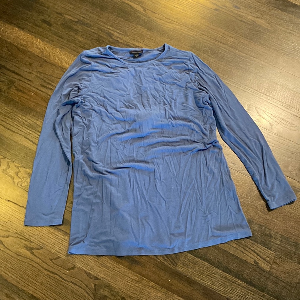 J. Jill Wearever Long Sleeve Too Shirt Blouse Tie Back Detail Medium M E…